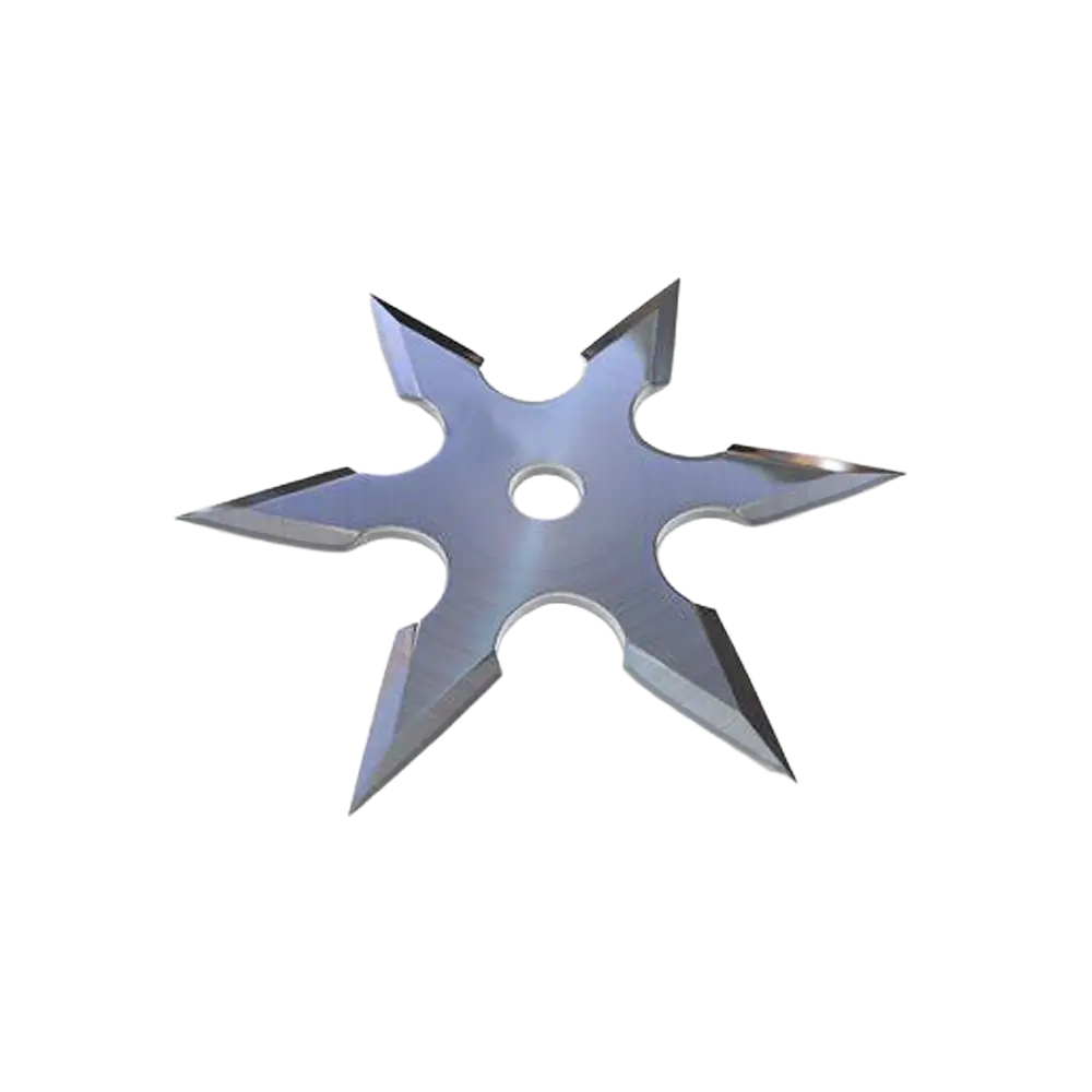 armes de jets shuriken à 6 branche en acier